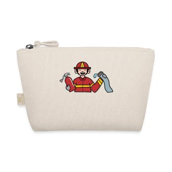 Fire hose fire extinguisher fire brigade rescuer - Organic Pouch - nature - Front