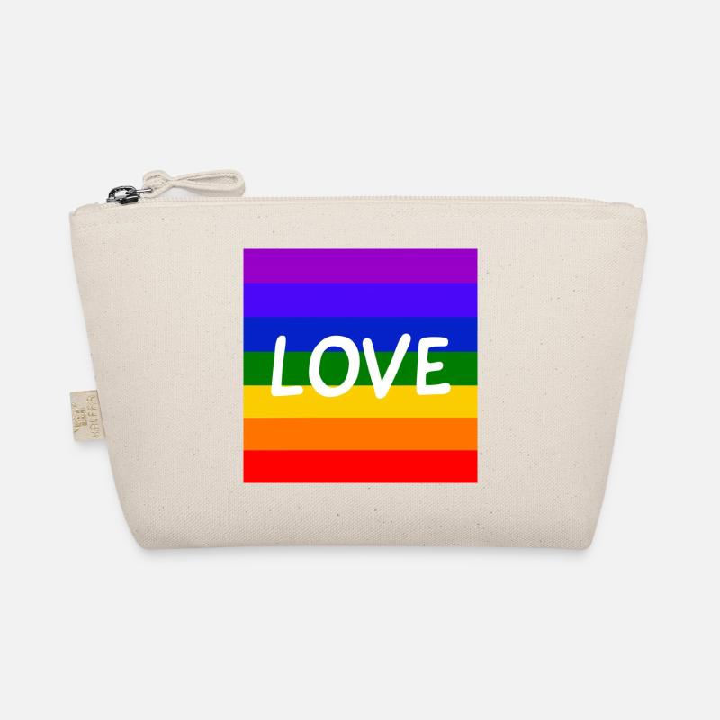 Liebe Regenbogen - Bio-Täschchen - Natur