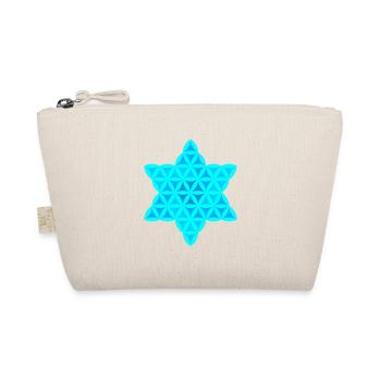 Sacred Star - Star of Life 02/Inv/Blue, - Organic Pouch - nature - Front