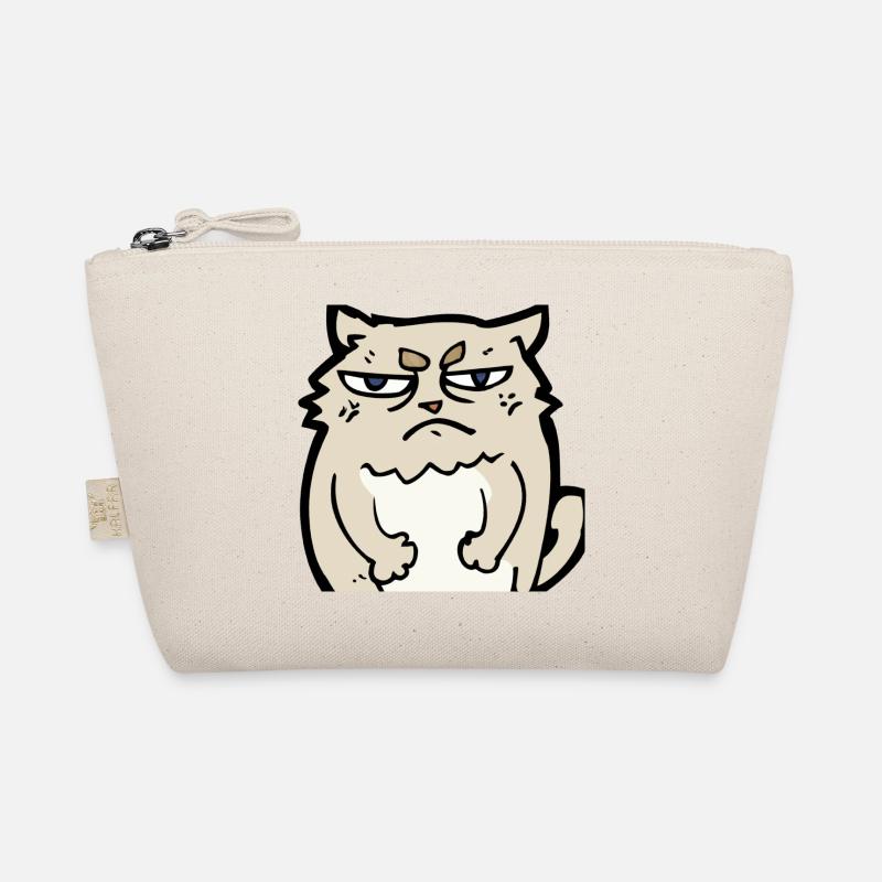 crumpy cat cartoon #1 Bio-Täschchen