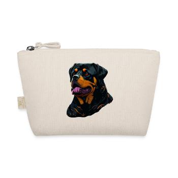 Rottweiler Dog Breed Head Cartoon Illustration - Organic Pouch - nature - Front