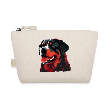 Rottweiler Dog Breed Face Cartoon Illustration - Organic Pouch - nature - Front