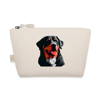 Rottweiler Dog Breed Head Cartoon Illustration - Organic Pouch - nature - Front