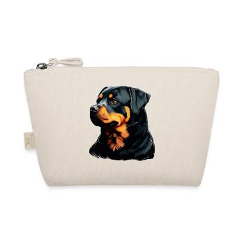 Rottweiler Dog Breed Face Cartoon Illustration - Organic Pouch - nature - Front
