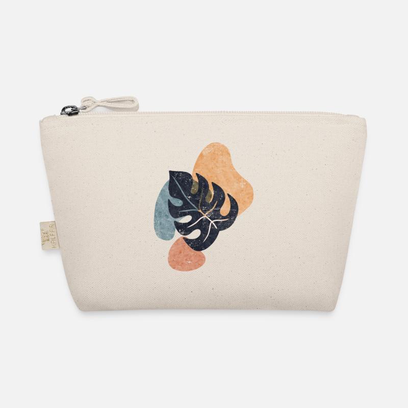 Monstera Retro - Bio-Täschchen - Natur