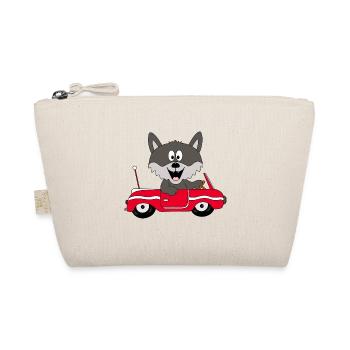 AUTO - WOLF - TIER - TIERISCH - KIND - BABY - Bio-Täschchen - Natur - Vorne