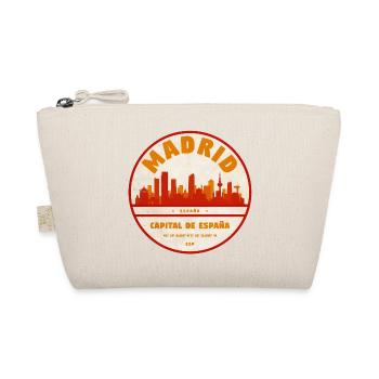 Madrid Skyline Vintage Kreis - Bio-Täschchen - Natur - Vorne