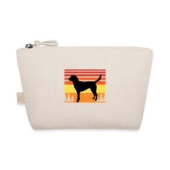 Beagle Harrier Dog Lover Silhouette Vintage Sunset - Organic Pouch - nature - Front
