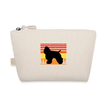 American Cocker Spaniel Dog Silhouette Retro Sun - Trousse biologique - nature - Devant