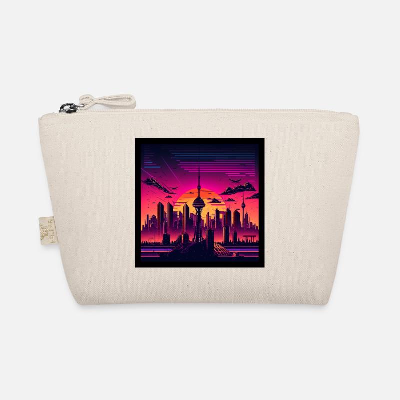 Skyline von Berlin im Abendlicht Bio-Täschchen