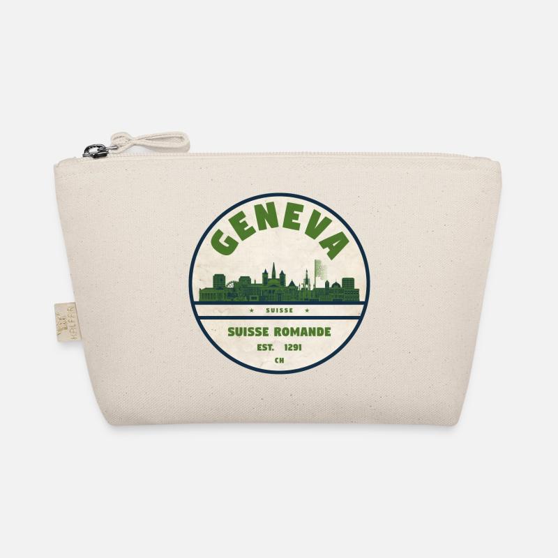 Genf Skyline Badge Romande Bio-Täschchen
