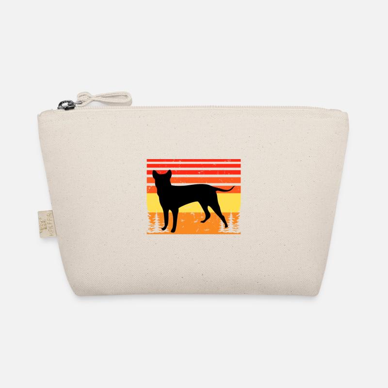 Bleu Paul Terrier Chien Amour Silhouette Rétro Coucher de Soleil Trousse biologique