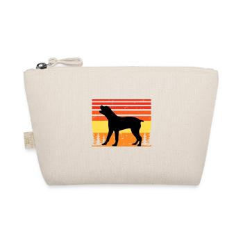 Boerboel Hundeliebhaber Silhouette Vintage Sonnenuntergang - Bio-Täschchen - Natur - Vorne