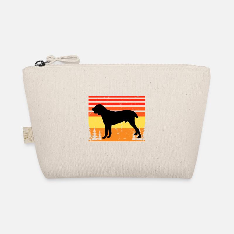 Central Asian Shepherd Dog Silhouette Retro Sunset Organic Pouch