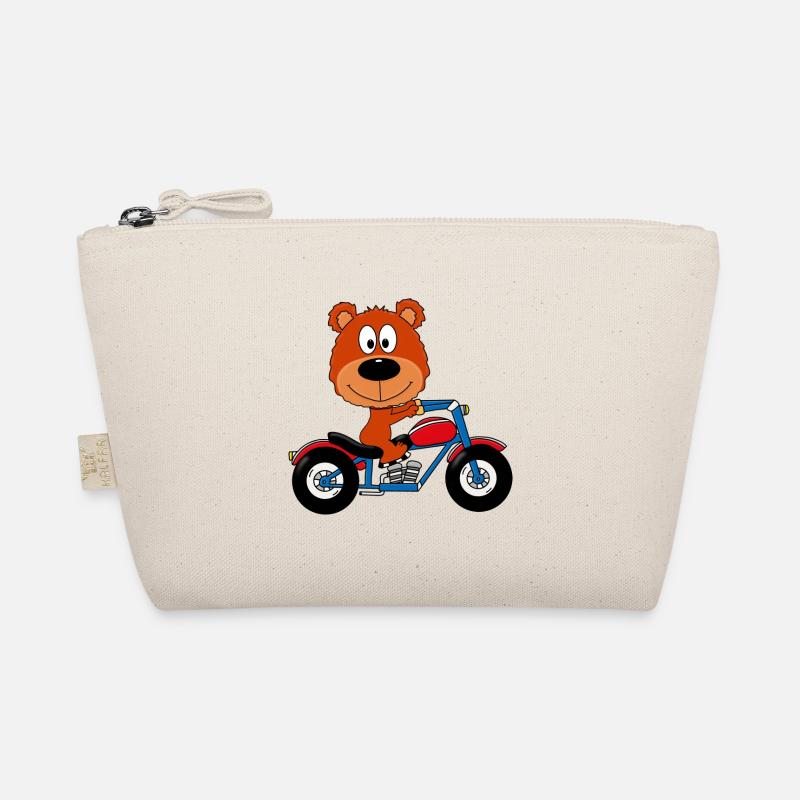 TEDDY - BÄR - TEDDYBÄR - MOTORRAD - BIKER - TIER Bio-Täschchen