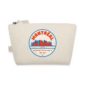 Montréal Canada Skyline Emblem Design - Organic Pouch - nature - Front