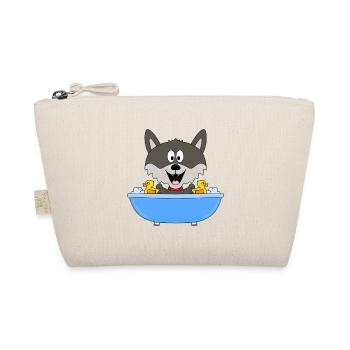 BADEWANNE - WOLF - TIER - TIERISCH - KIND - BABY - Bio-Täschchen - Natur - Vorne