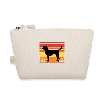 Harrier Hundeliebhaber Silhouette Vintage Sonnenuntergang - Bio-Täschchen - Natur - Vorne