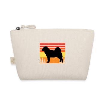 Greenland Dog Lover Silhouette Vintage Sunset - Organic Pouch - nature - Front