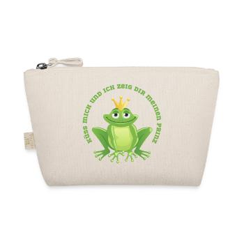 Küss mich Frosch und ich zeig dir den Prinz - Bio-Täschchen - Natur - Vorne
