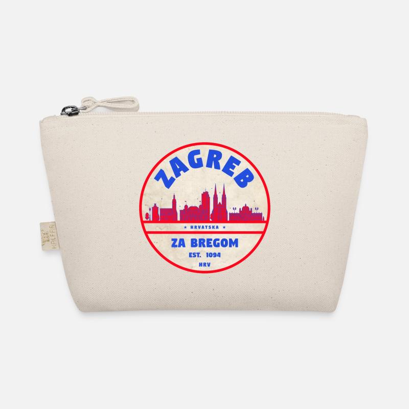 Zagreb Rundlogo Skyline Retro Bio-Täschchen
