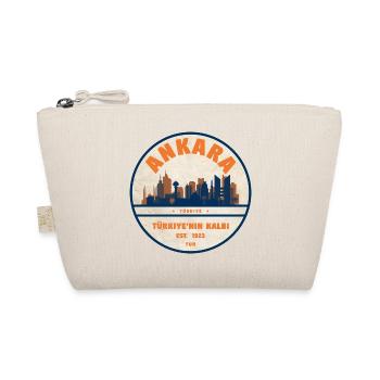 Ankara Skyline Badge - Organic Pouch - nature - Front