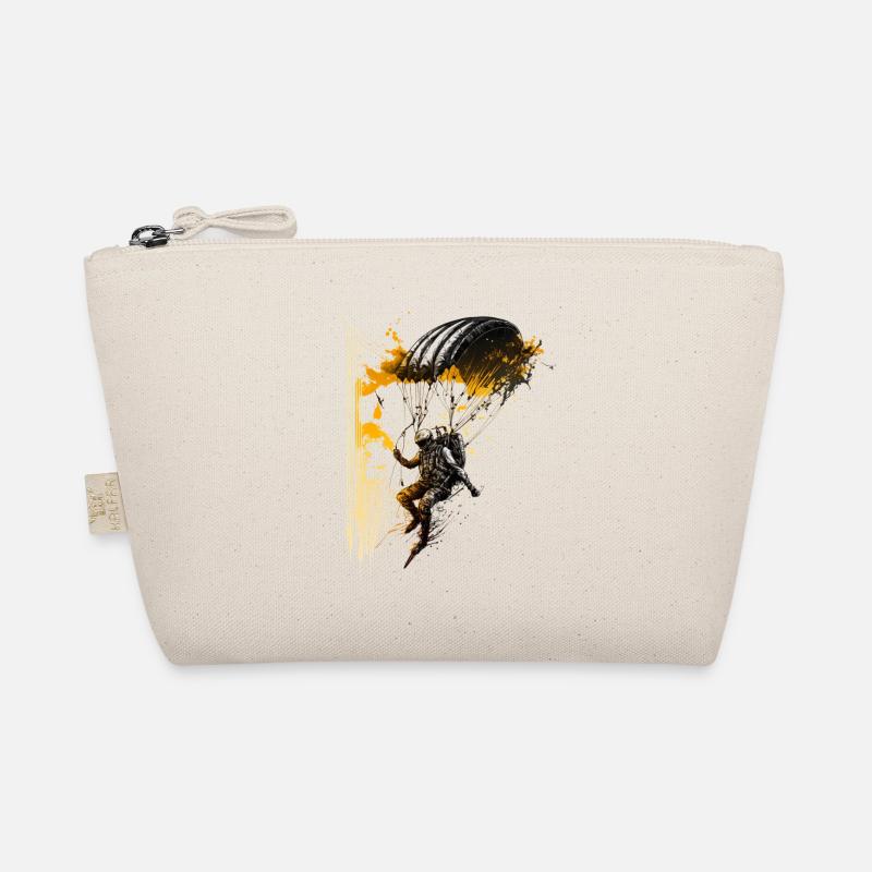 cool paraglider, above the clouds Organic Pouch