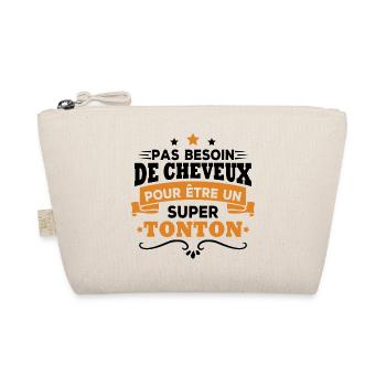 Pas besoin de cheveux pour être un super tonton - Trousse biologique - nature - Devant