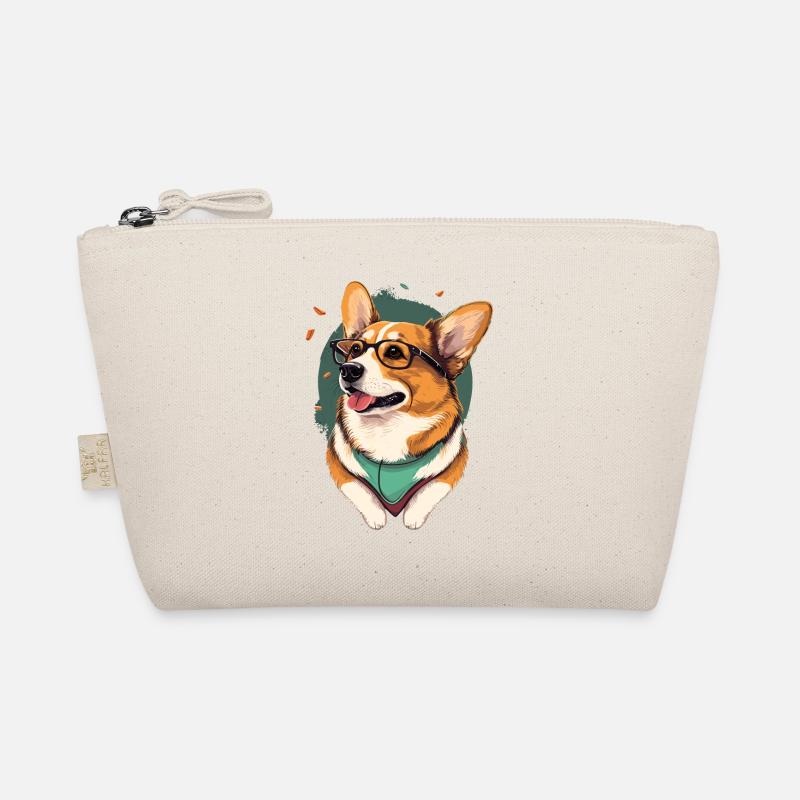 Corgi avec des lunettes Trousse biologique