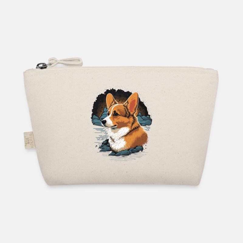 Corgi on rocks Organic Pouch