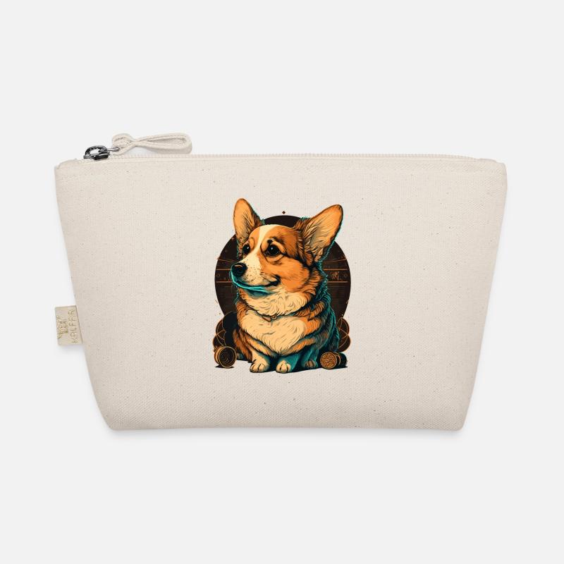 Small Charming Corgi Organic Pouch