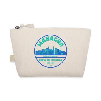 Managua Nicaragua Badge - Organic Pouch - nature - Front