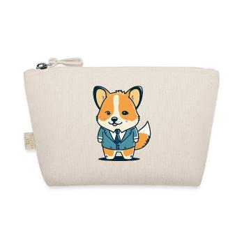 Cartoon Corgi Hund - Bio-Täschchen - Natur - Vorne