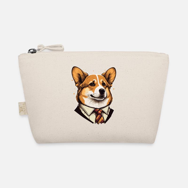 Formal Corgi Illustration Organic Pouch