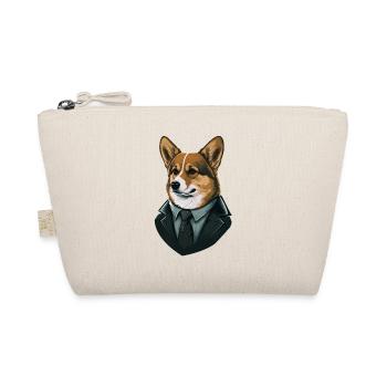 Dedective Corgi Art Illustration - Bio-Täschchen - Natur - Vorne
