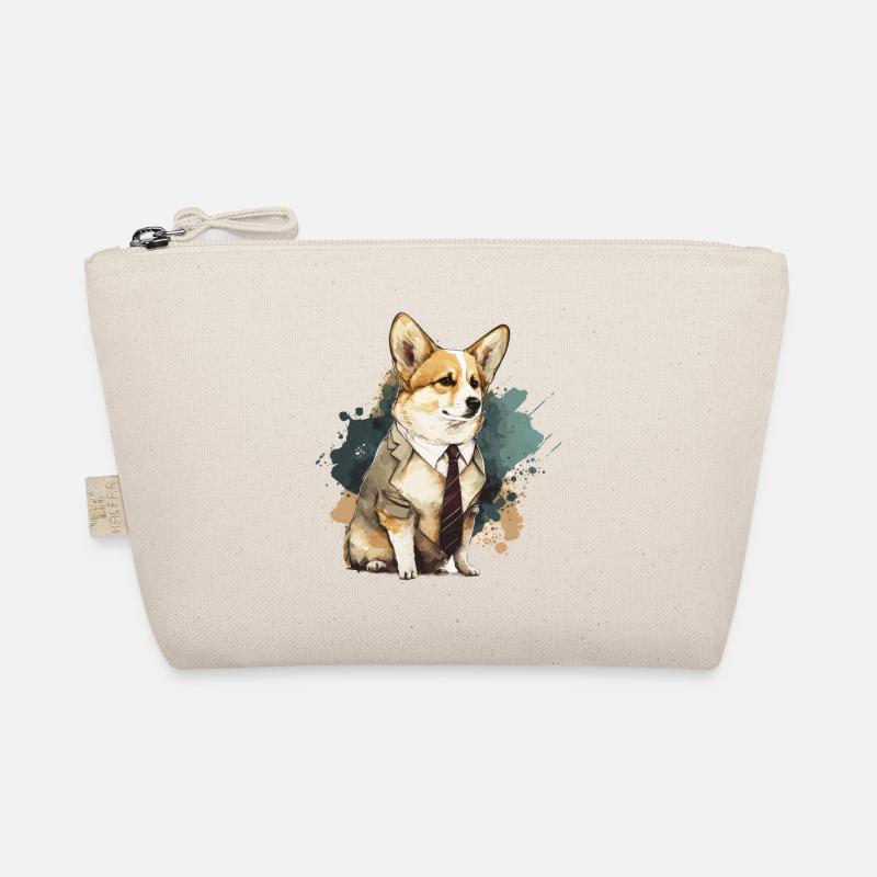 Corgi in White Suit Organic Pouch