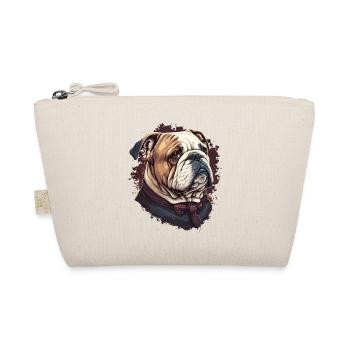 Elegante Bulldogge - Bio-Täschchen - Natur - Vorne