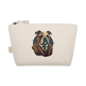 Behave Looking Bulldog - Organic Pouch - nature - Front