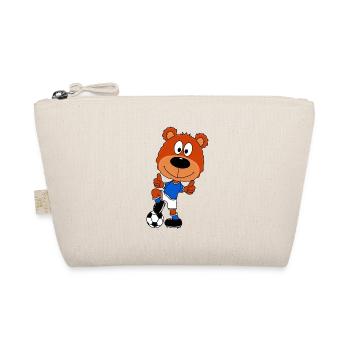 FUßBALL - TEDDY - BÄR - SPORT - KIND - BABY - Bio-Täschchen - Natur - Vorne