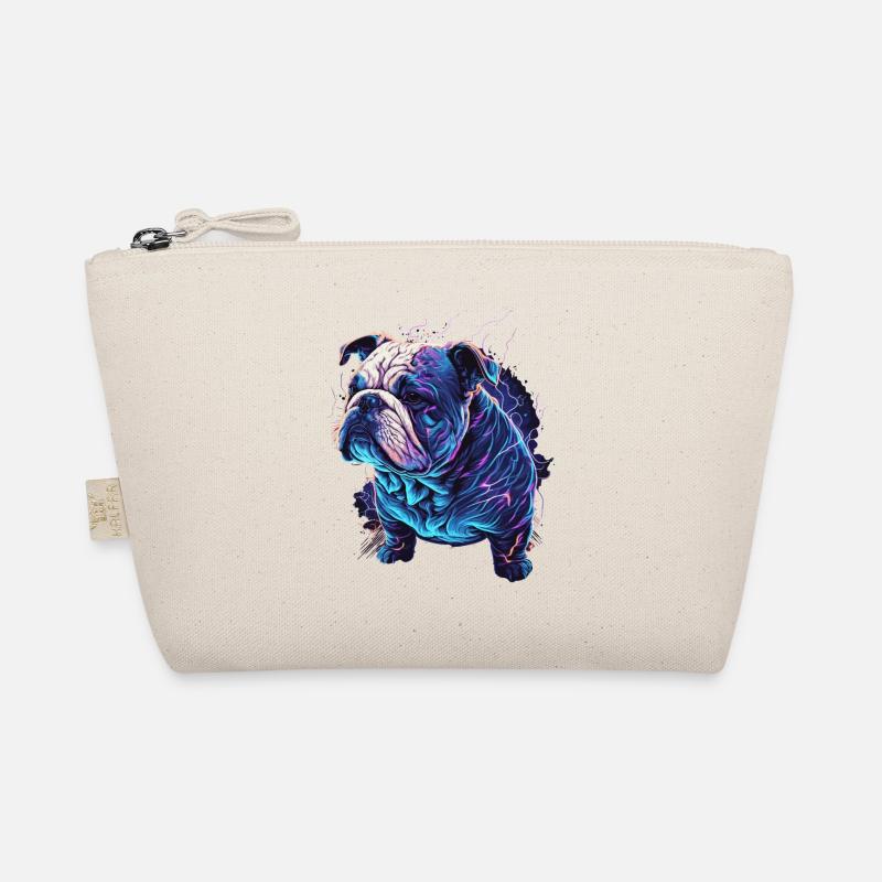 Cute Blue Bulldog Organic Pouch