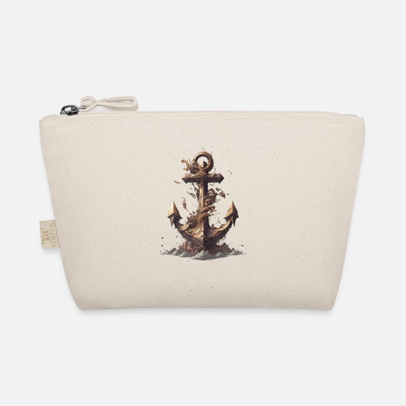 nautical anchor Organic Pouch