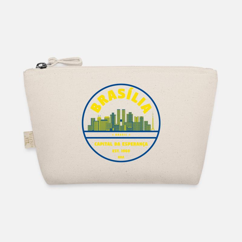 Brasilia Skyline Emblem Organic Pouch