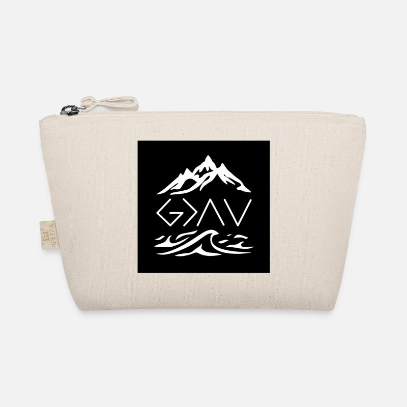 God is greater (white on black) Organic Pouch