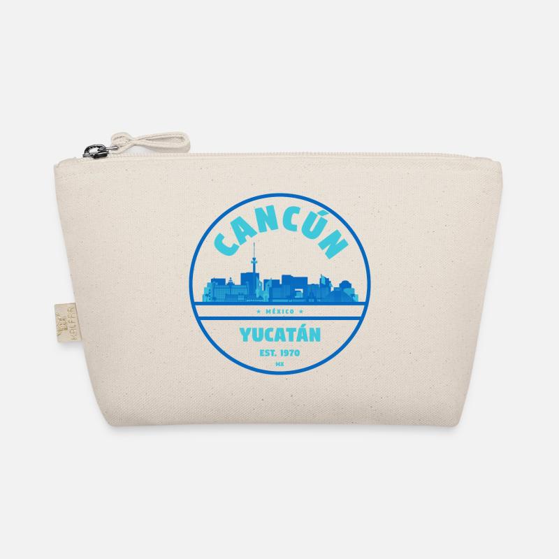 Cancún Yucatán Skyline Emblem Bio-Täschchen
