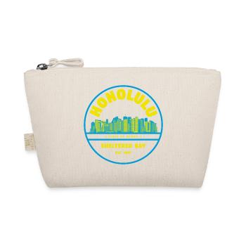 Honolulu Skyline Retro Abzeichen - Bio-Täschchen - Natur - Vorne