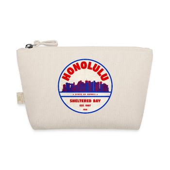 Honolulu Skyline Vintage Abzeichen - Bio-Täschchen - Natur - Vorne