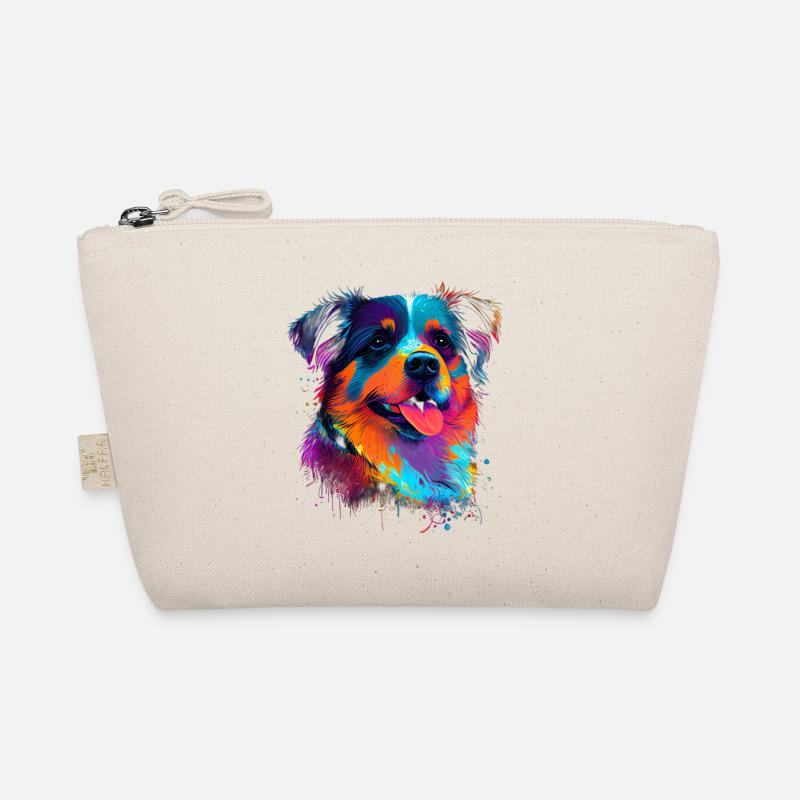 Cute colorful dog Organic Pouch