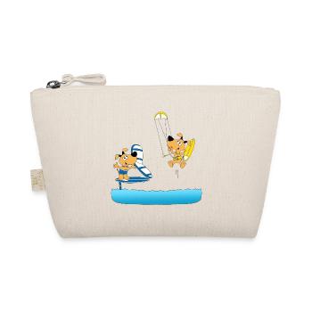 HUNDE - WASSERSPORT - KITEWING - KITESURFER - Bio-Täschchen - Natur - Vorne