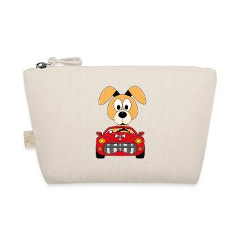 HUND - AUTO - TIER - TIERISCH - KIND - BABY - Bio-Täschchen - Natur - Vorne
