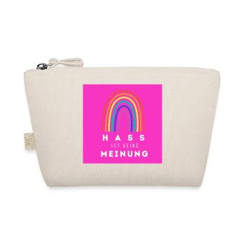 Regenbogen Hass ist keine Meinung BLP - Bio-Täschchen - Natur - Vorne